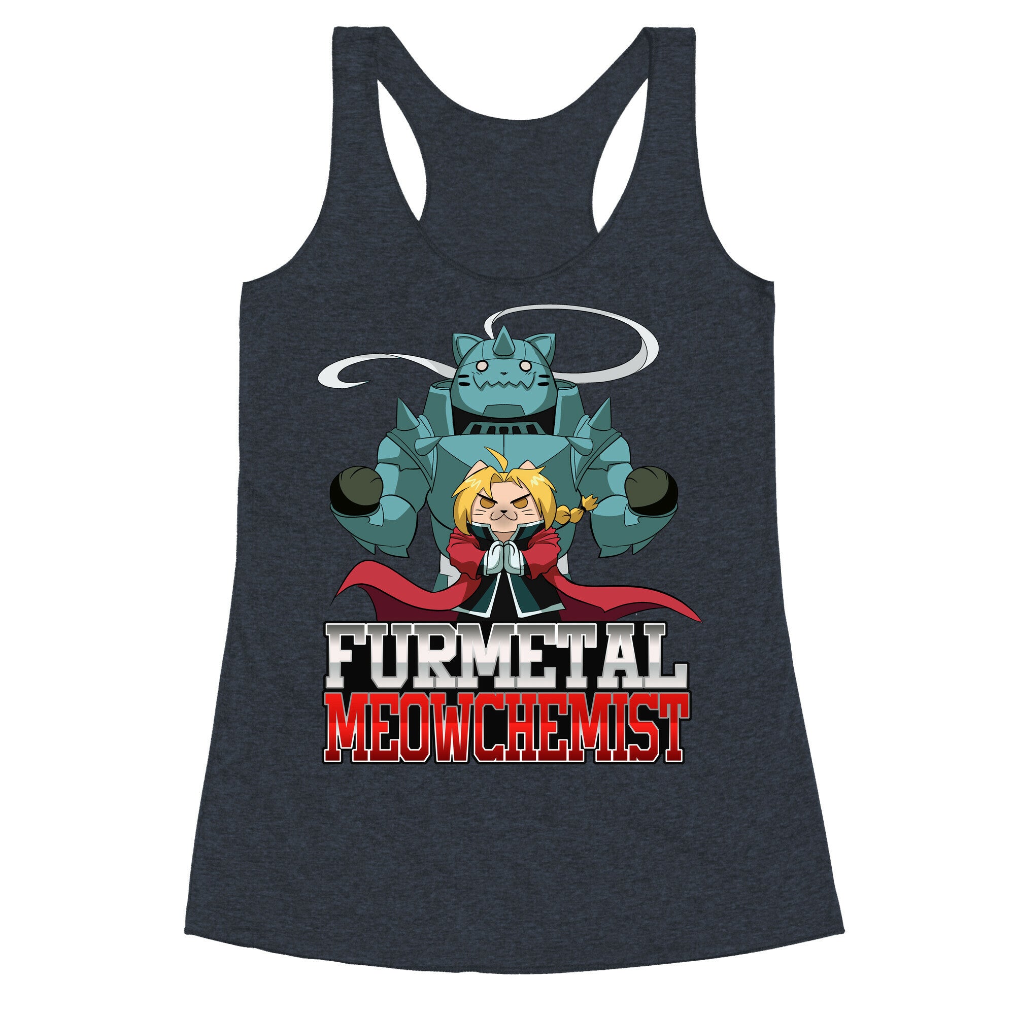 Furmetal Meowchemist Racerback Tank