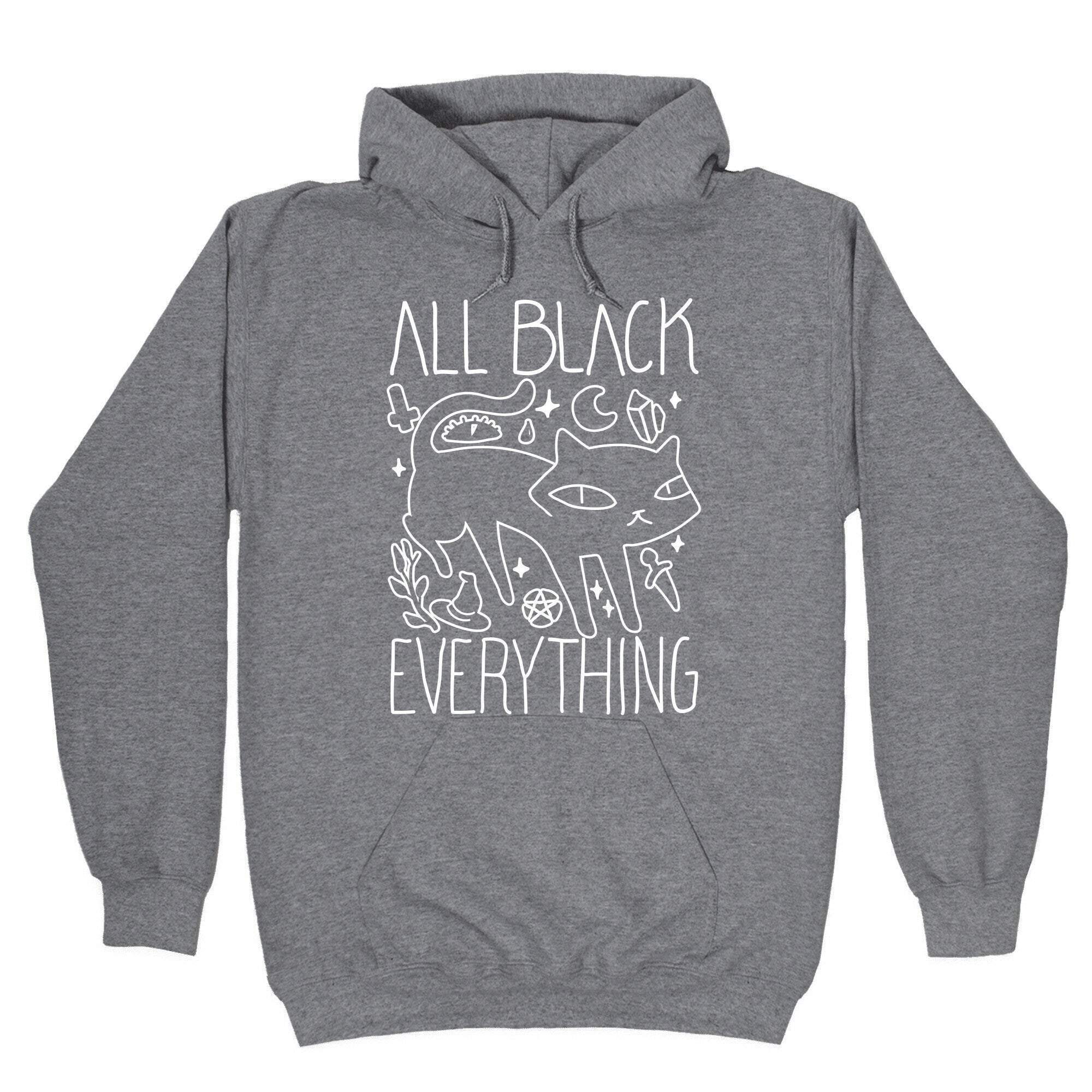 All Black Everything Cat Hoodie