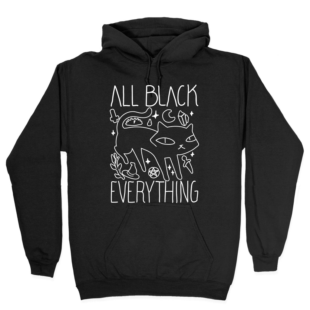 All Black Everything Cat Hoodie