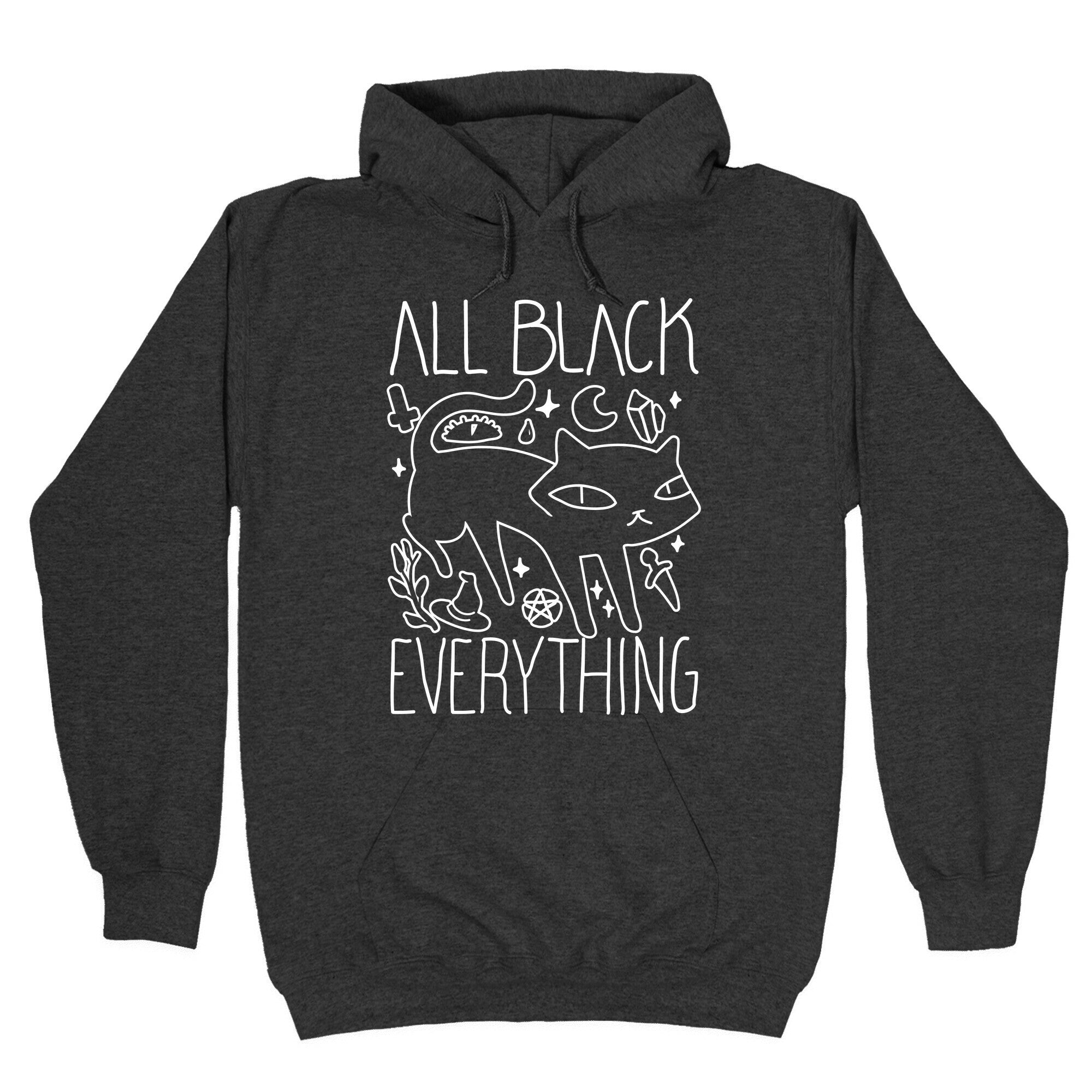 All Black Everything Cat Hoodie