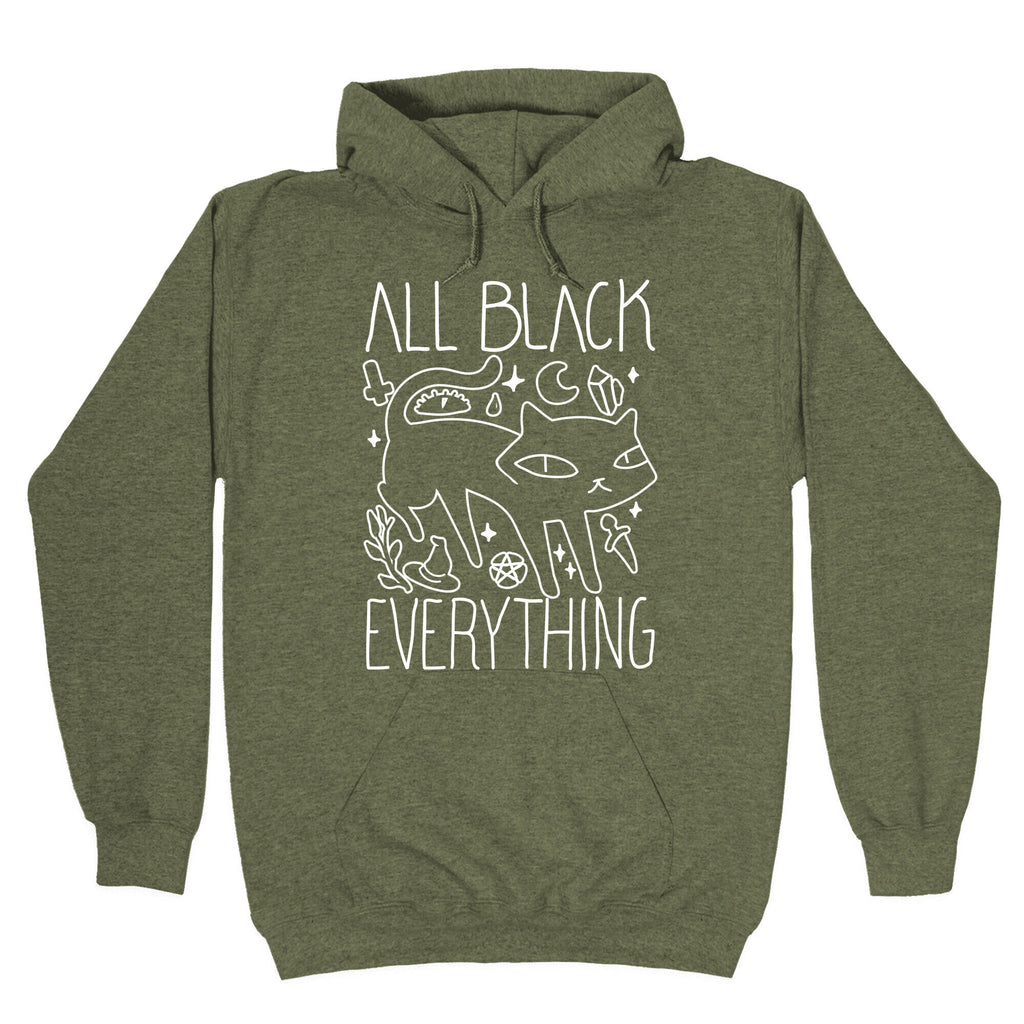 All Black Everything Cat Hoodie