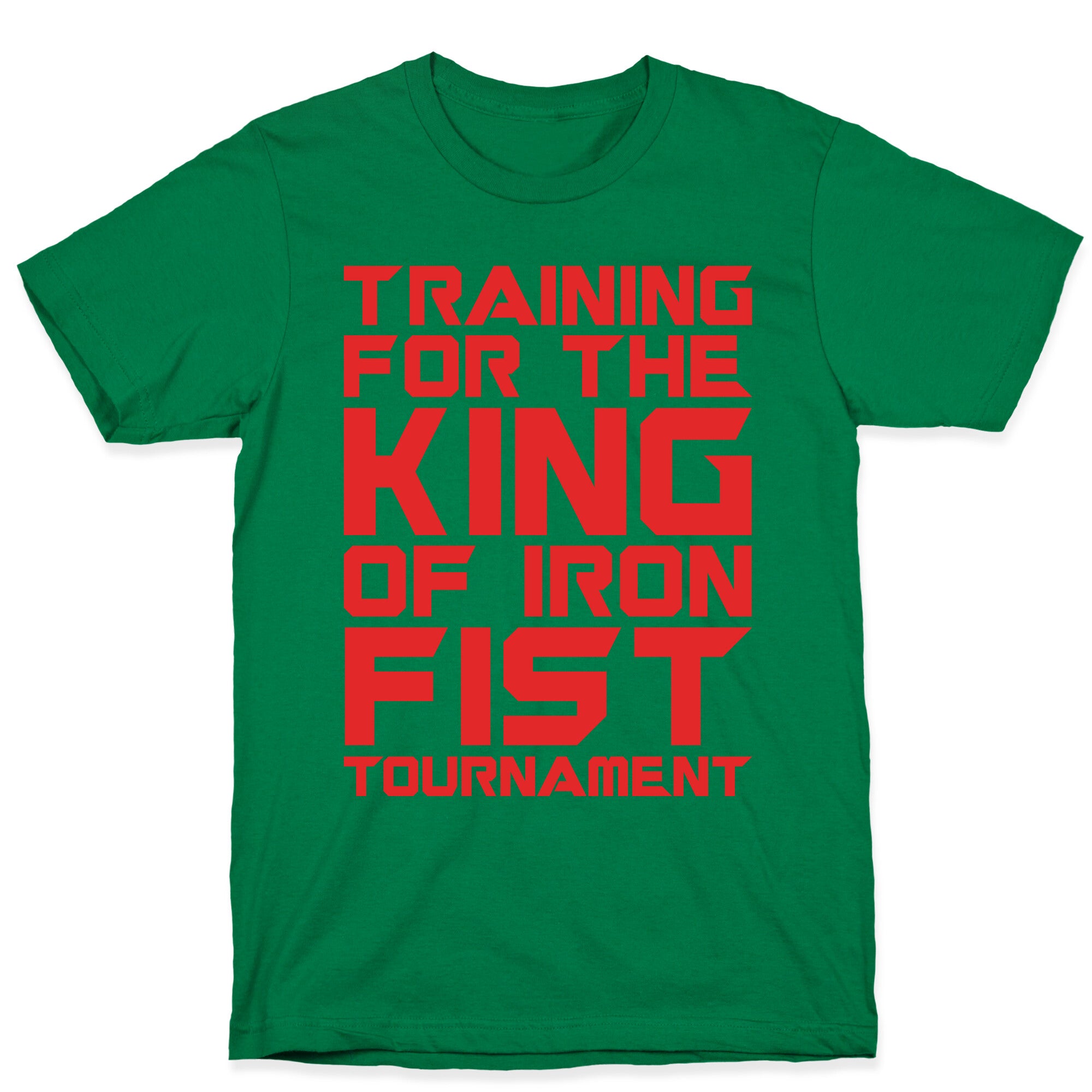 Training For The King of Iron Fist Tournament Parody White Print T-Shirt