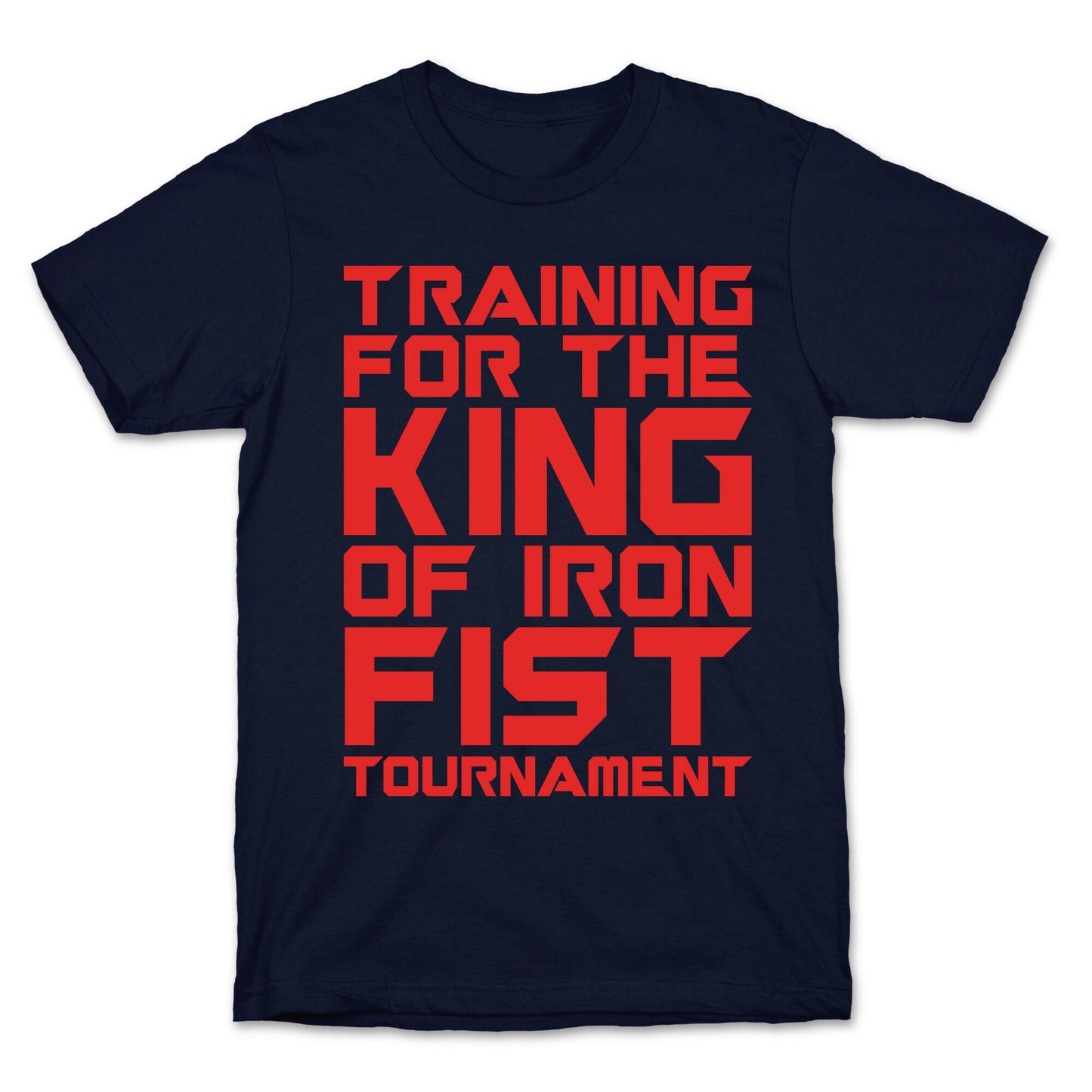 Training For The King of Iron Fist Tournament Parody White Print T-Shirt