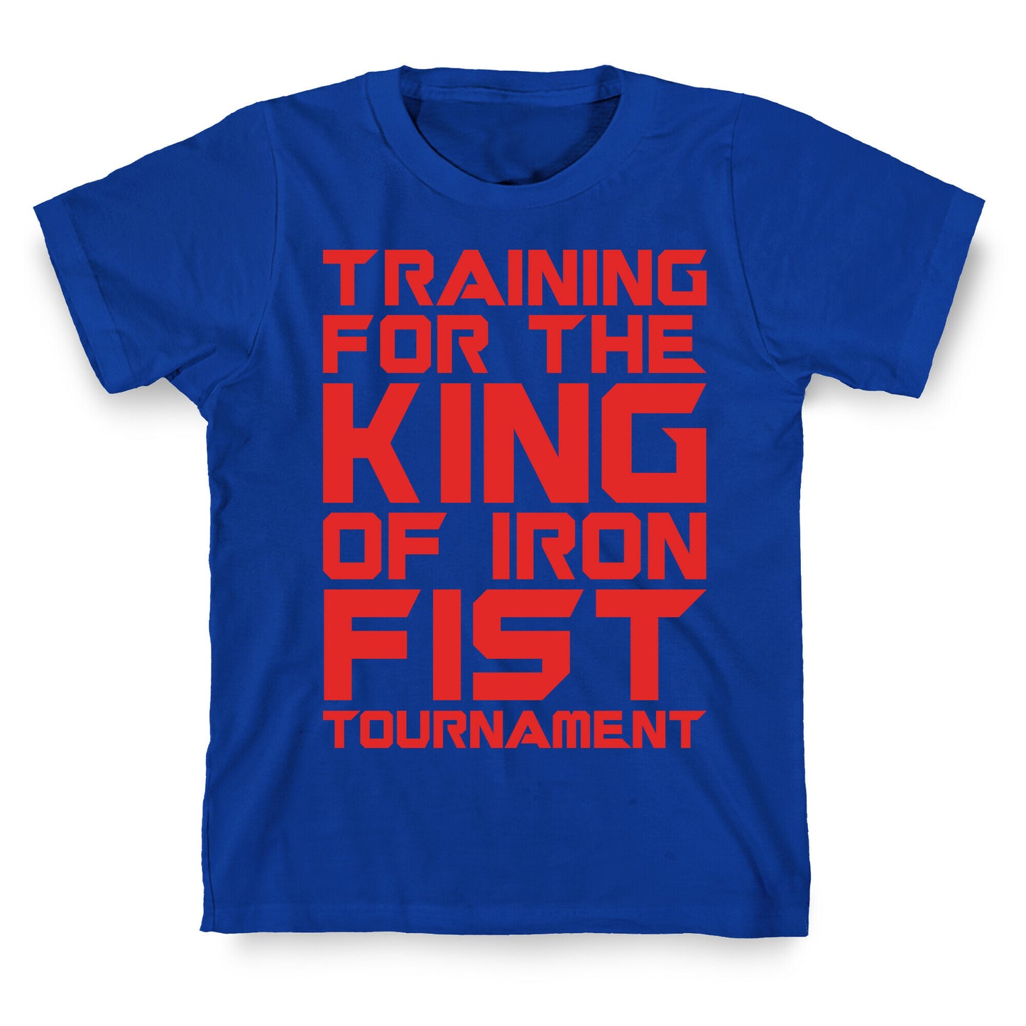 Training For The King of Iron Fist Tournament Parody White Print T-Shirt