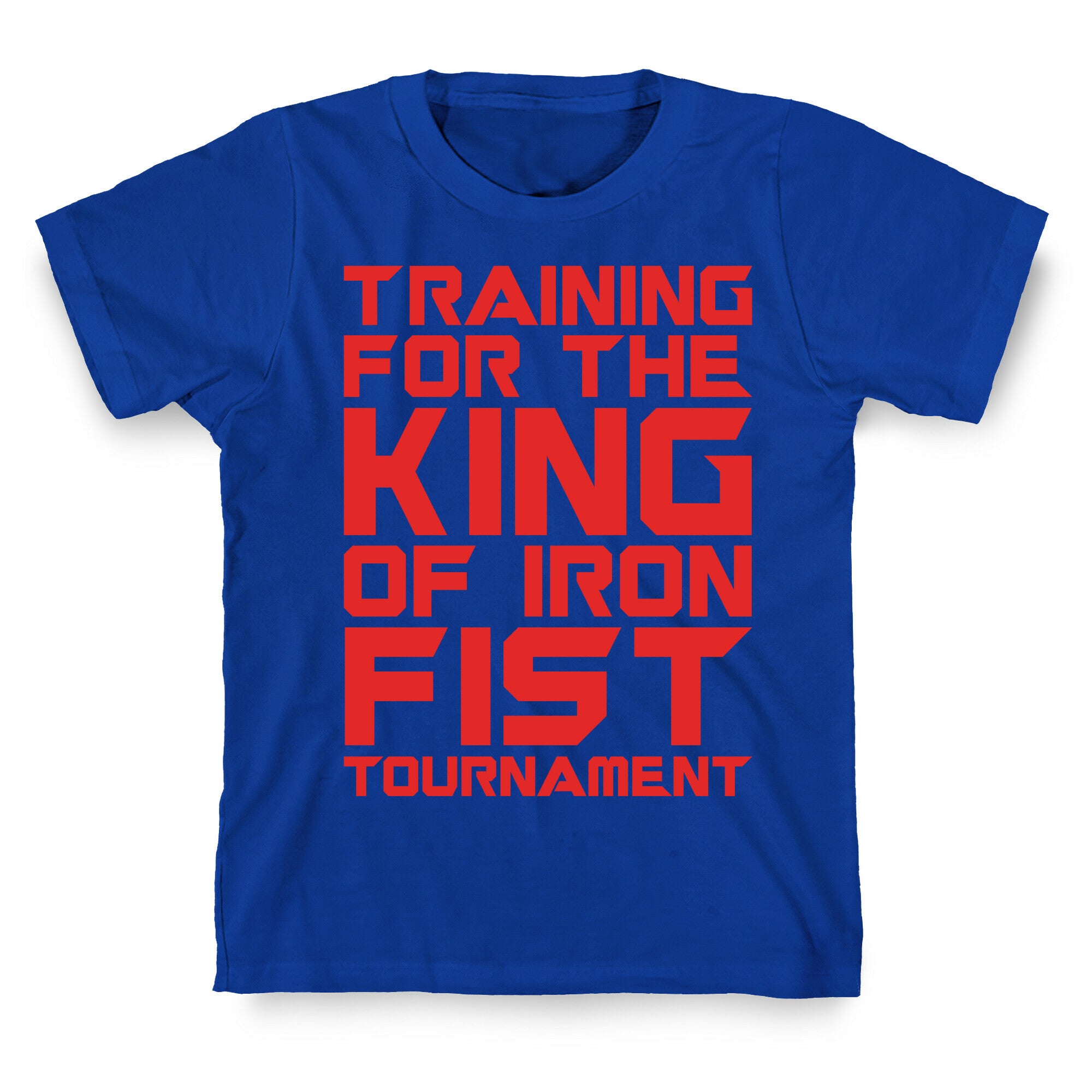 Training For The King of Iron Fist Tournament Parody White Print T-Shirt