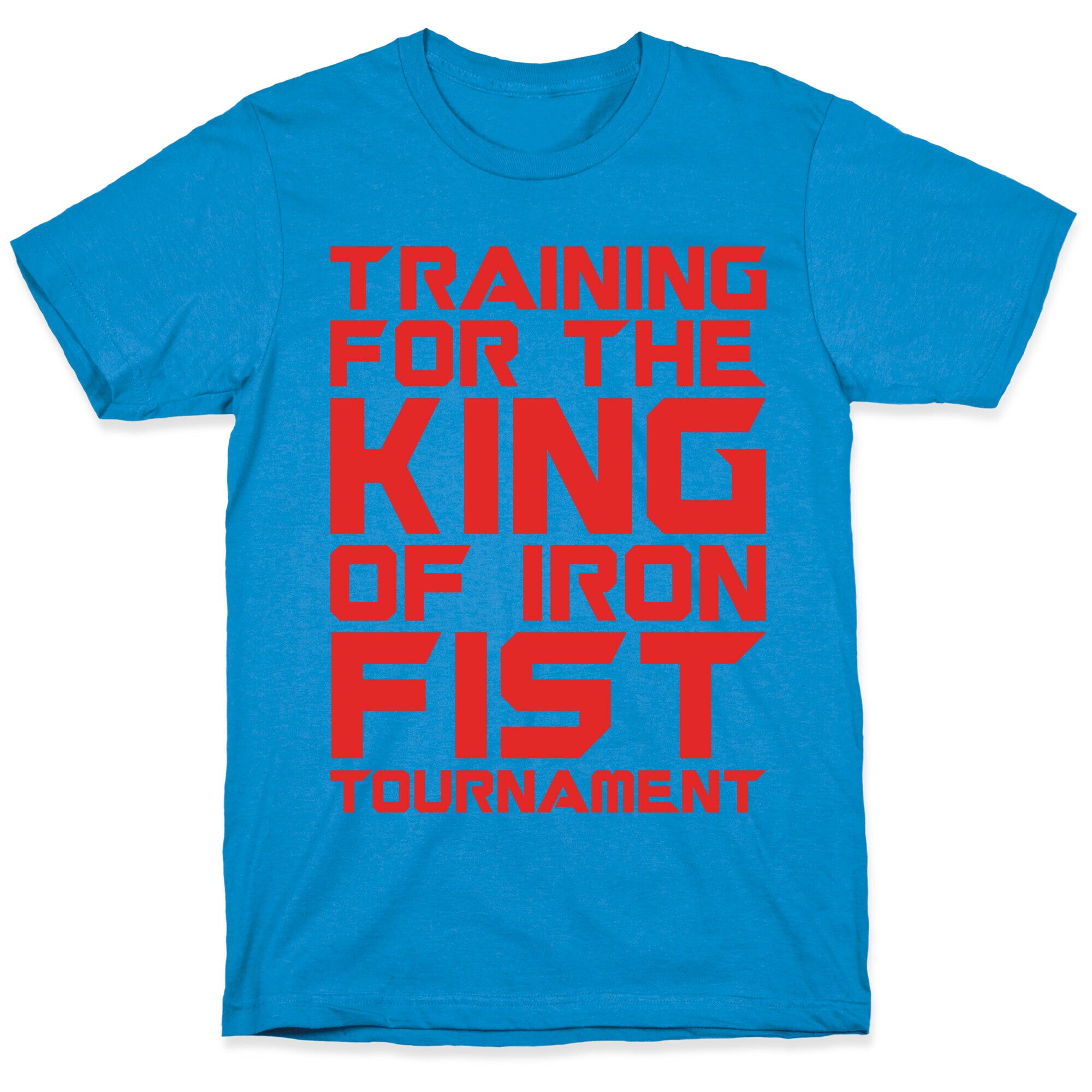 Training For The King of Iron Fist Tournament Parody White Print T-Shirt