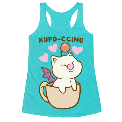 Kupo-ccino - Moogle Racerback Tank