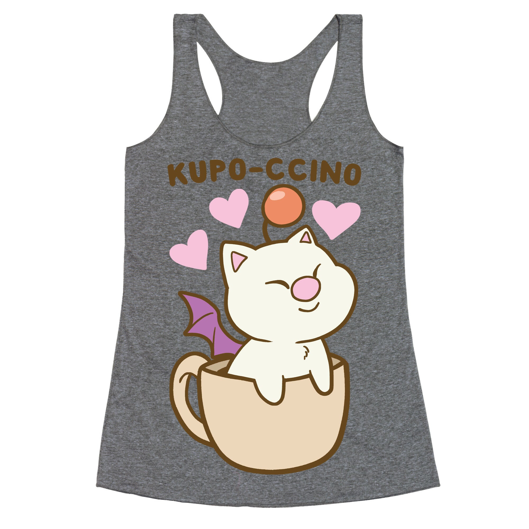 Kupo-ccino - Moogle Racerback Tank