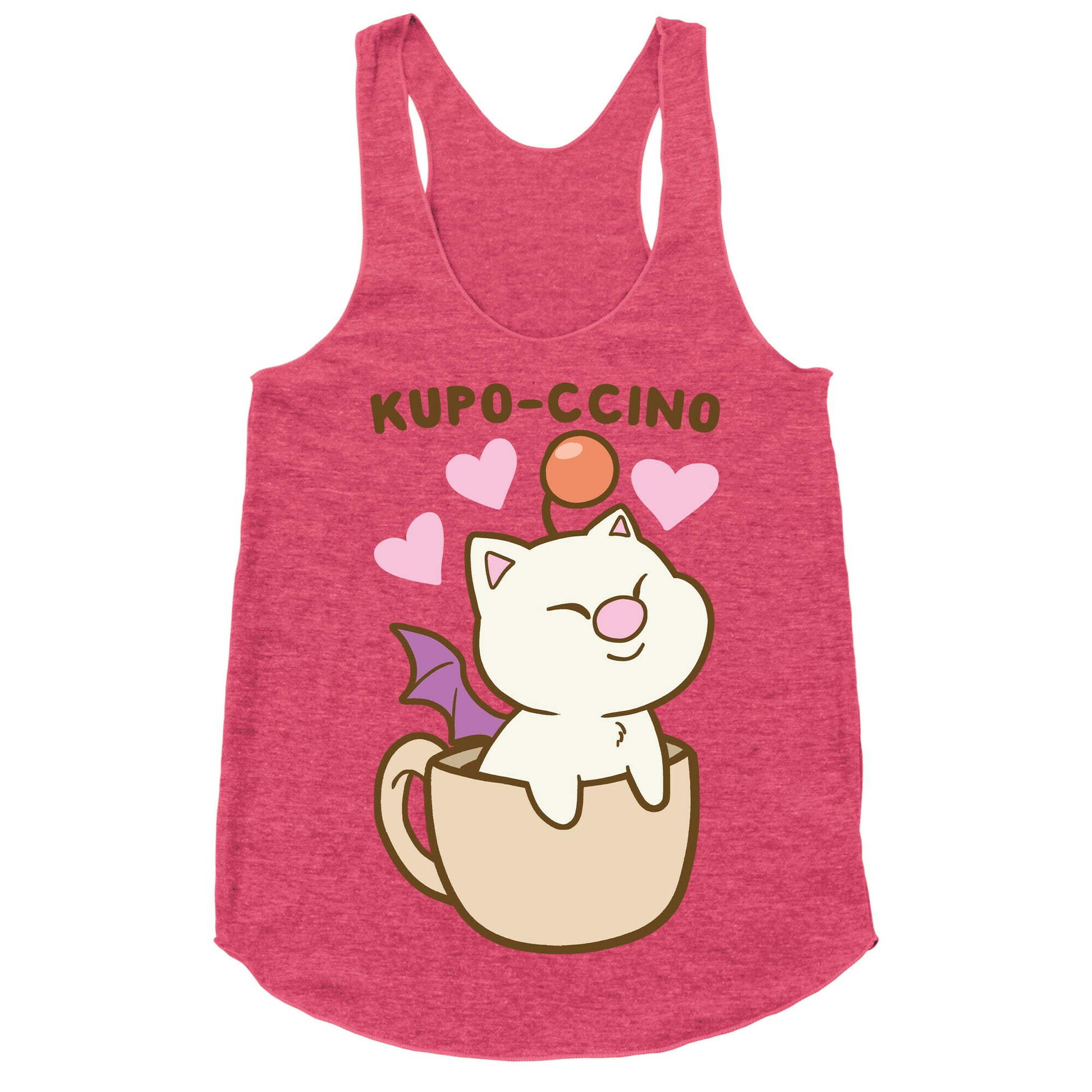 Kupo-ccino - Moogle Racerback Tank