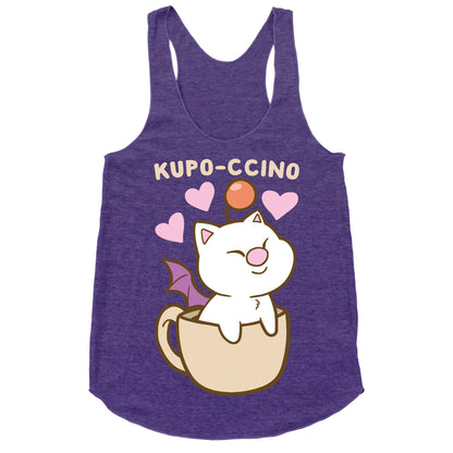 Kupo-ccino - Moogle Racerback Tank