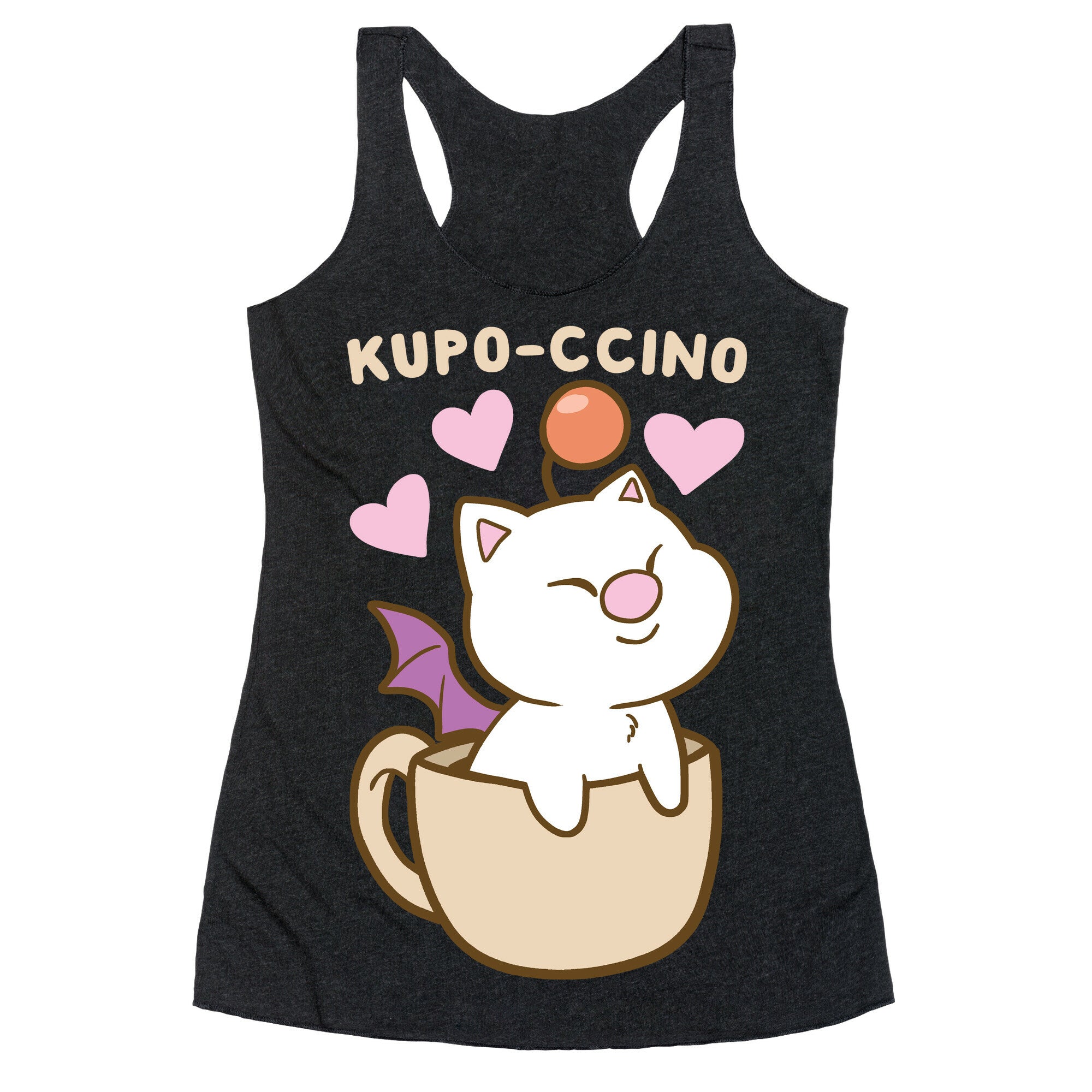 Kupo-ccino - Moogle Racerback Tank