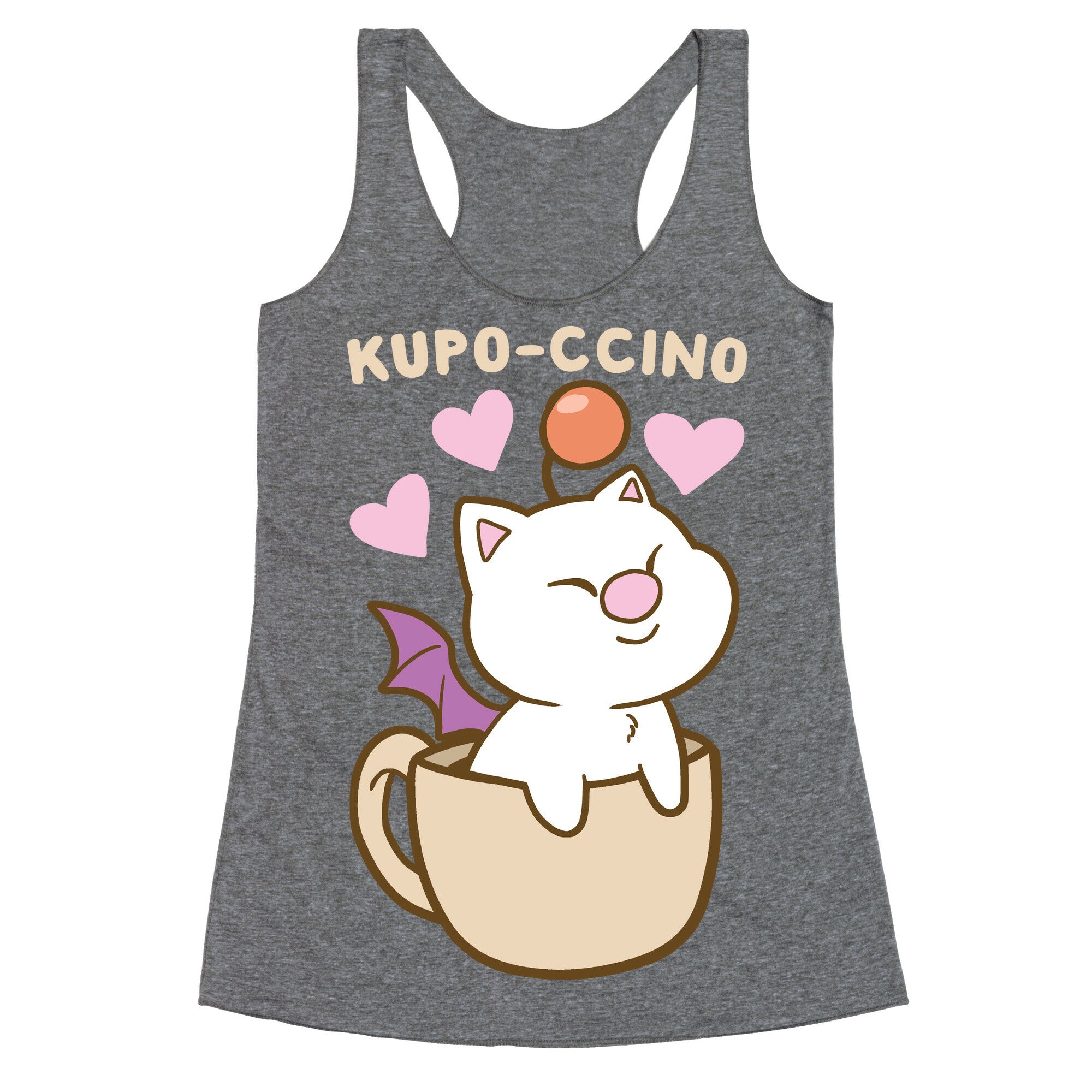 Kupo-ccino - Moogle Racerback Tank