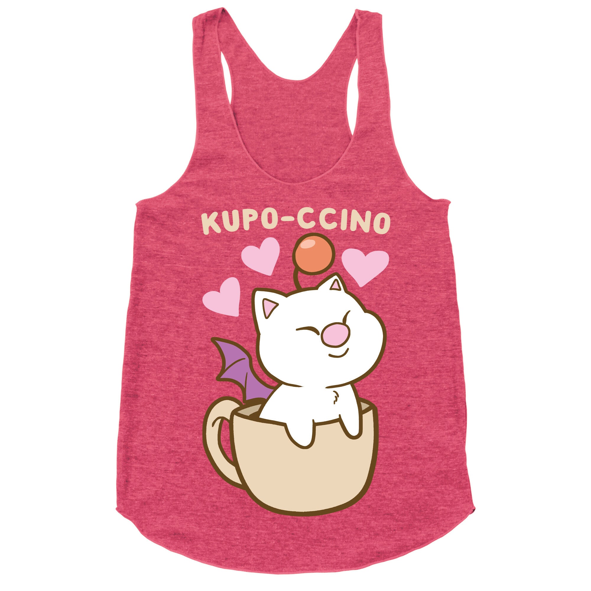 Kupo-ccino - Moogle Racerback Tank