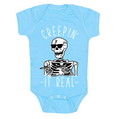 Creepin' It Real Skeleton  Baby One Piece