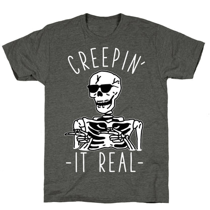 Creepin' It Real Skeleton  Unisex Triblend Tee