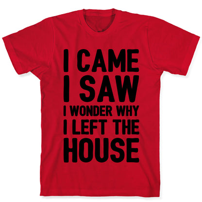 I Came I Saw I Wonder Why I Left The House  T-Shirt