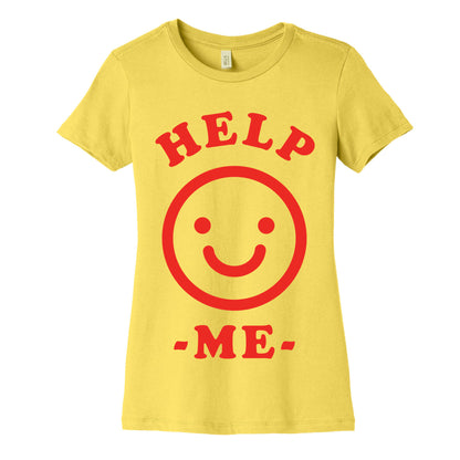 Help Me Smily Face Women's Cotton Tee