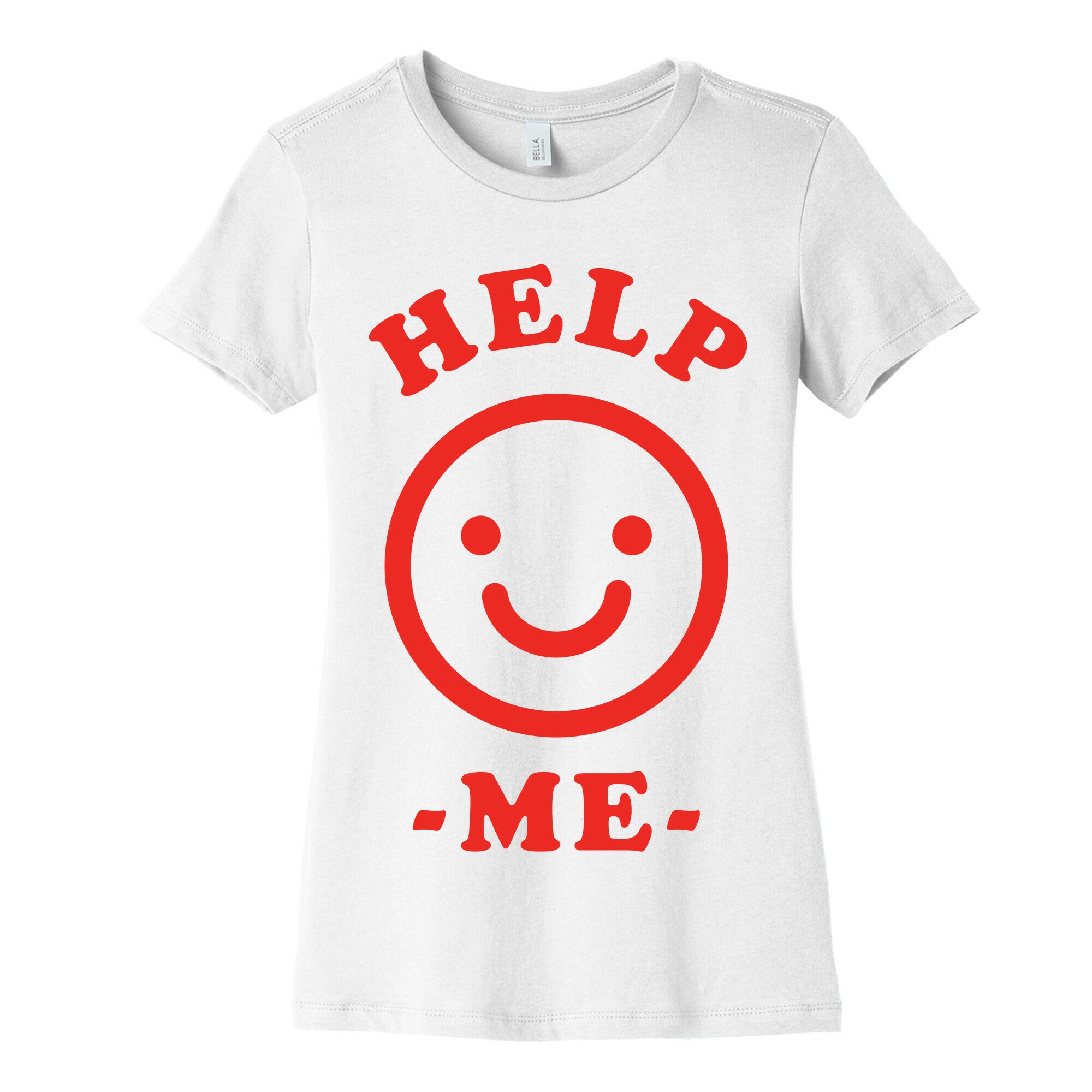 Help Me Smily Face Women's Cotton Tee