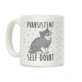 Purrsistent Self-Doubt Cat Coffee Mug