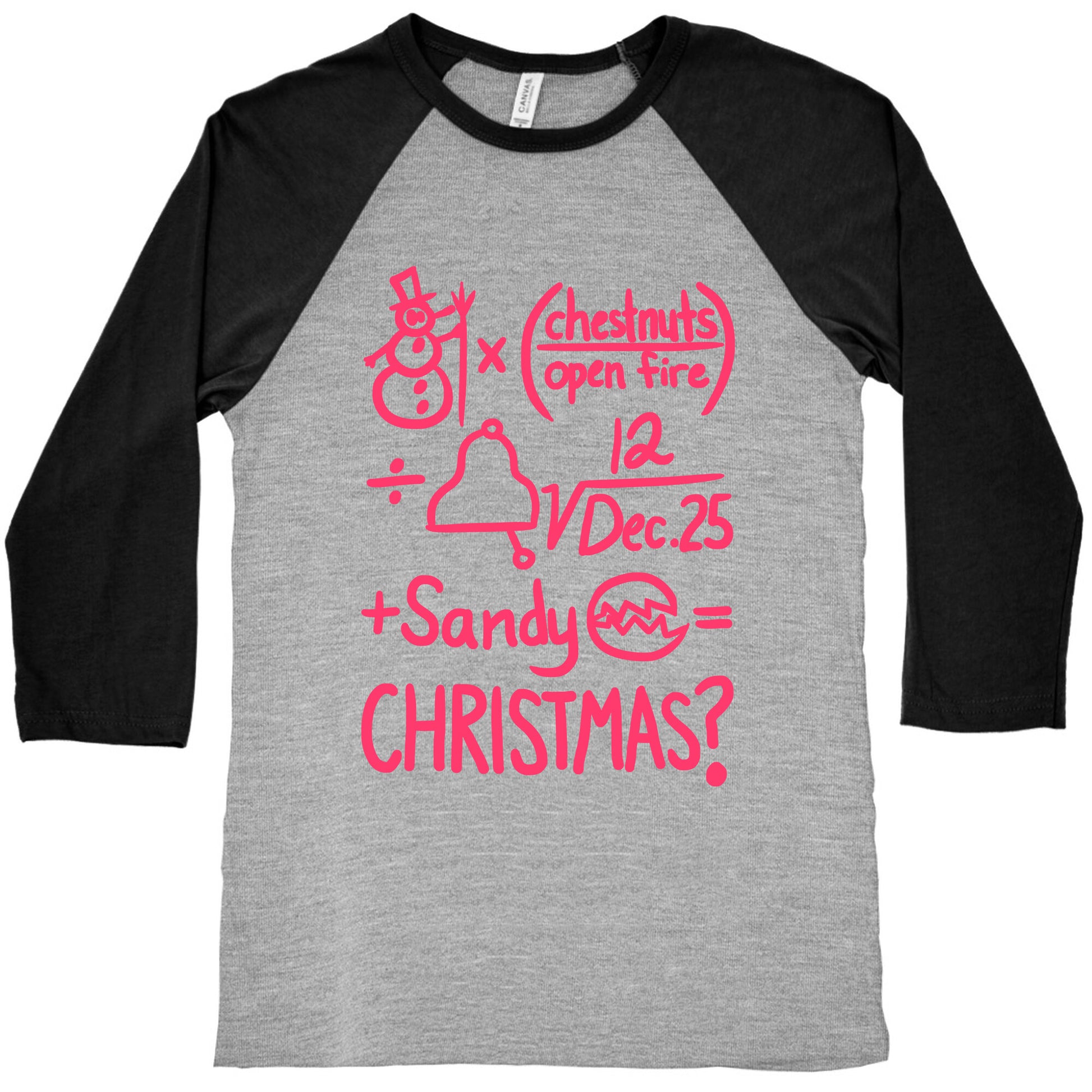 Christmas Equation Baseball Tee