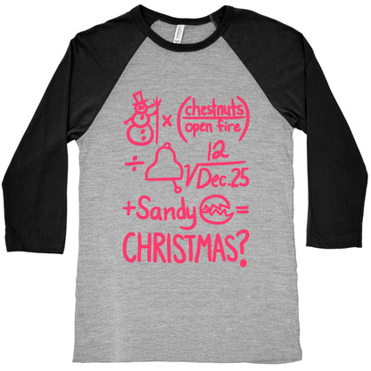 Christmas Equation Baseball Tee