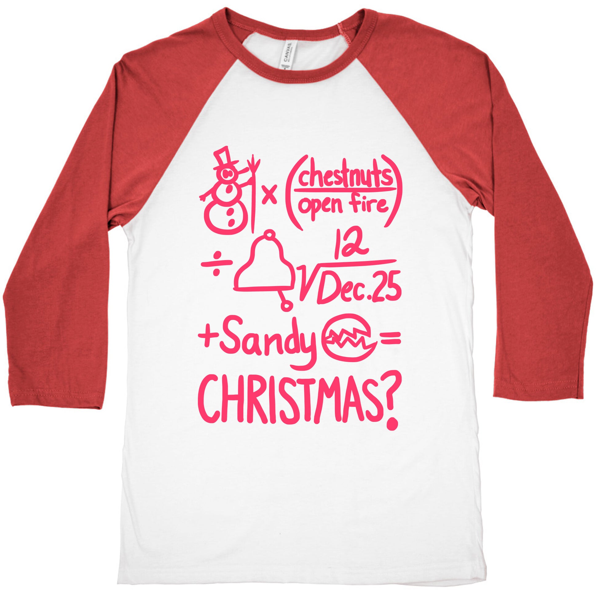 Christmas Equation Baseball Tee