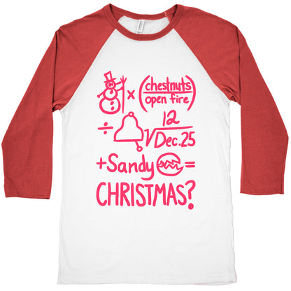 Christmas Equation Baseball Tee