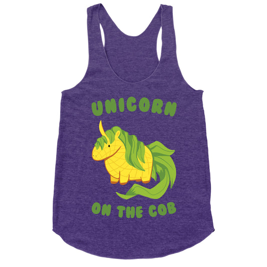 Unicorn On The Cob Racerback Tank
