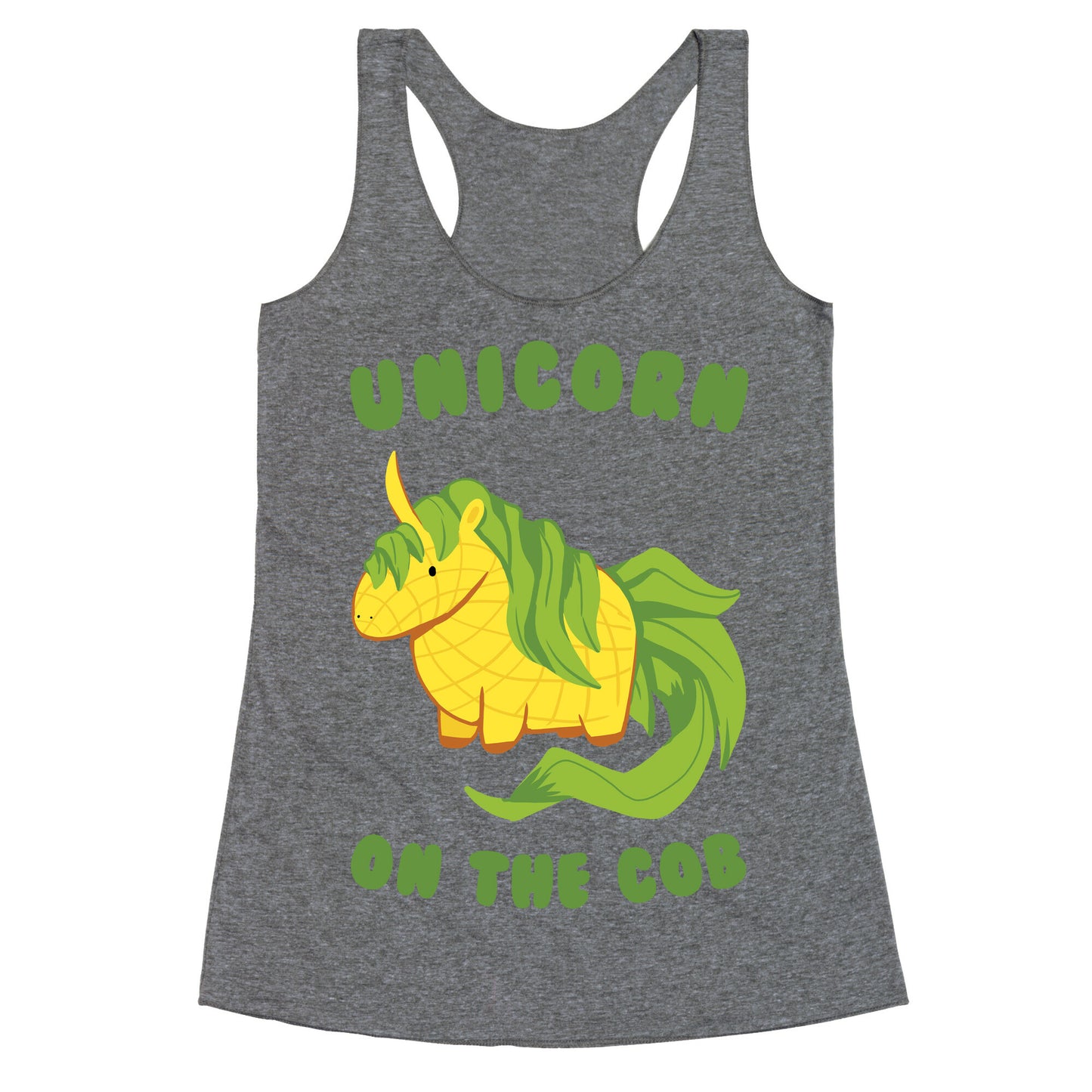 Unicorn On The Cob Racerback Tank