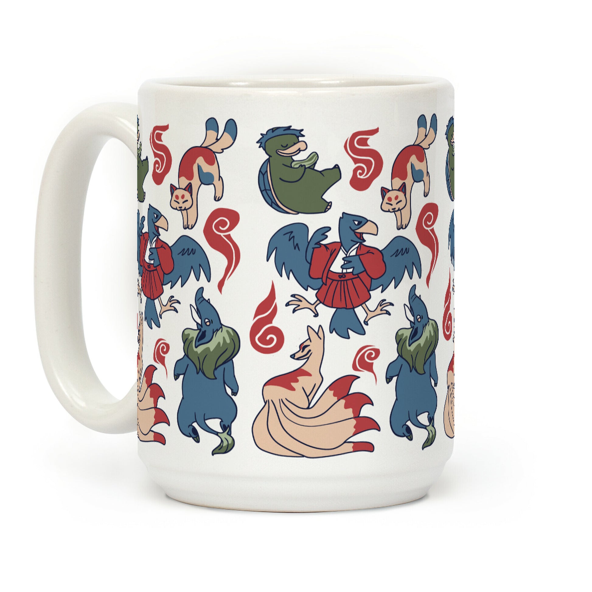 Yokai Guys Pattern Coffee Mug
