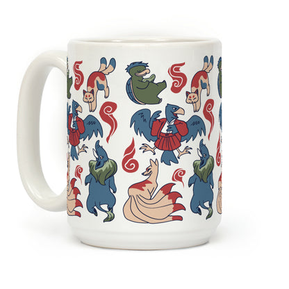 Yokai Guys Pattern Coffee Mug