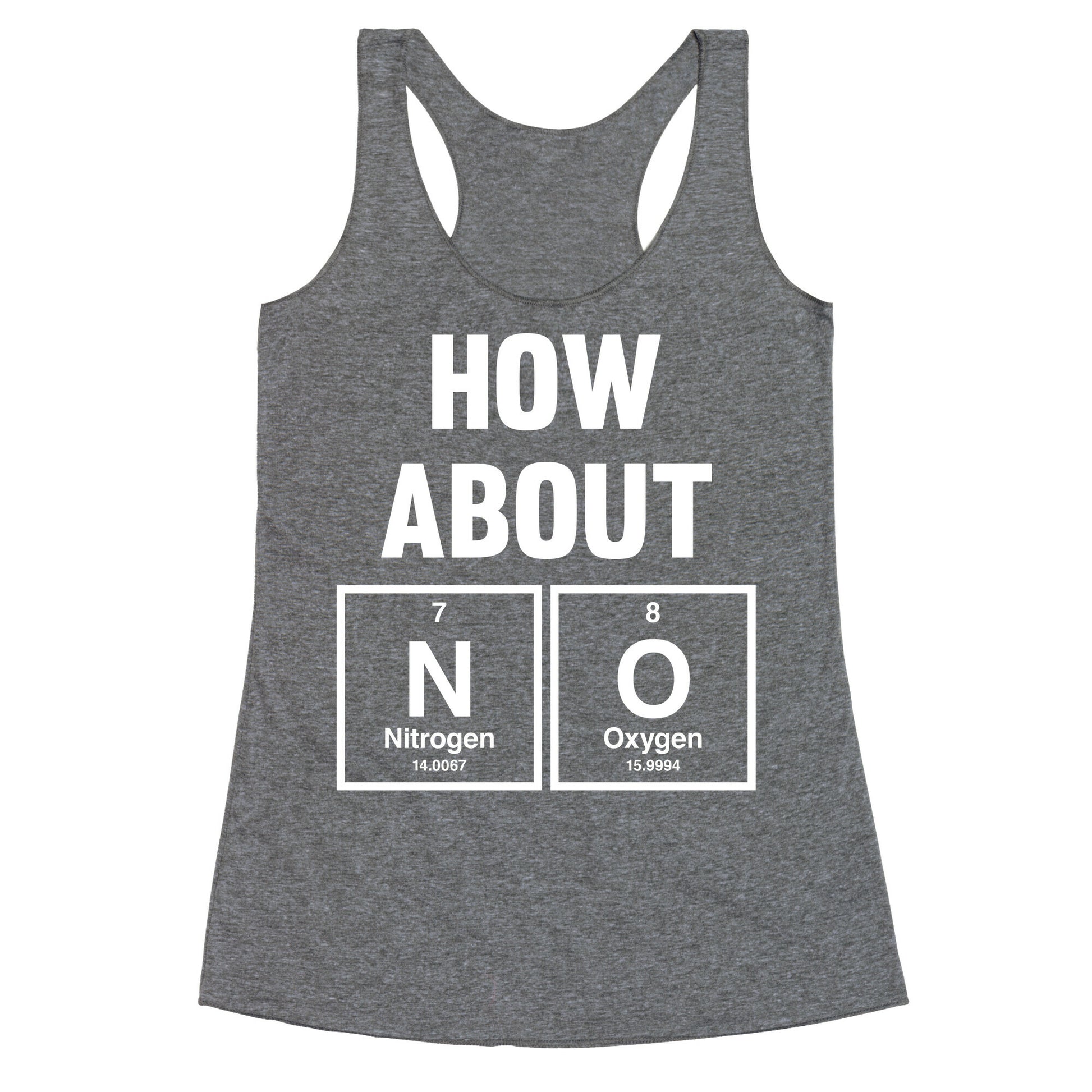 How About No (Chemistry) (White Ink) Racerback Tank