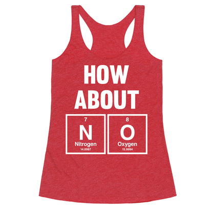 How About No (Chemistry) (White Ink) Racerback Tank