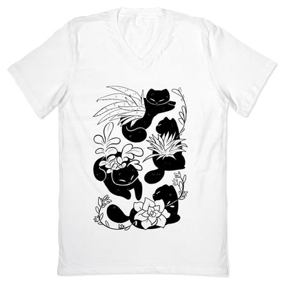 Succulent Cats V-Neck