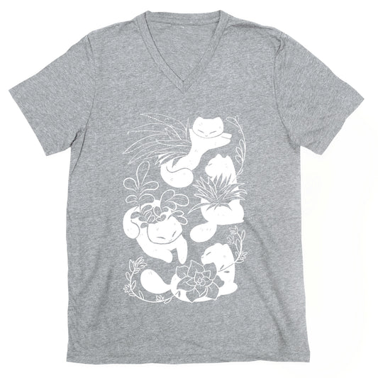 Succulent Cats V-Neck