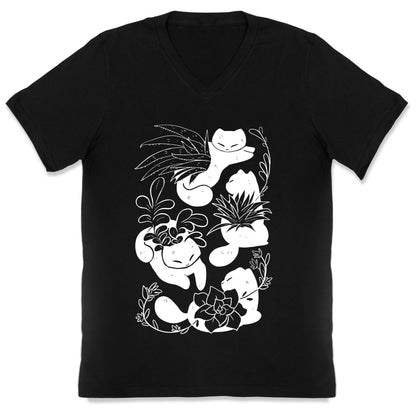 Succulent Cats V-Neck