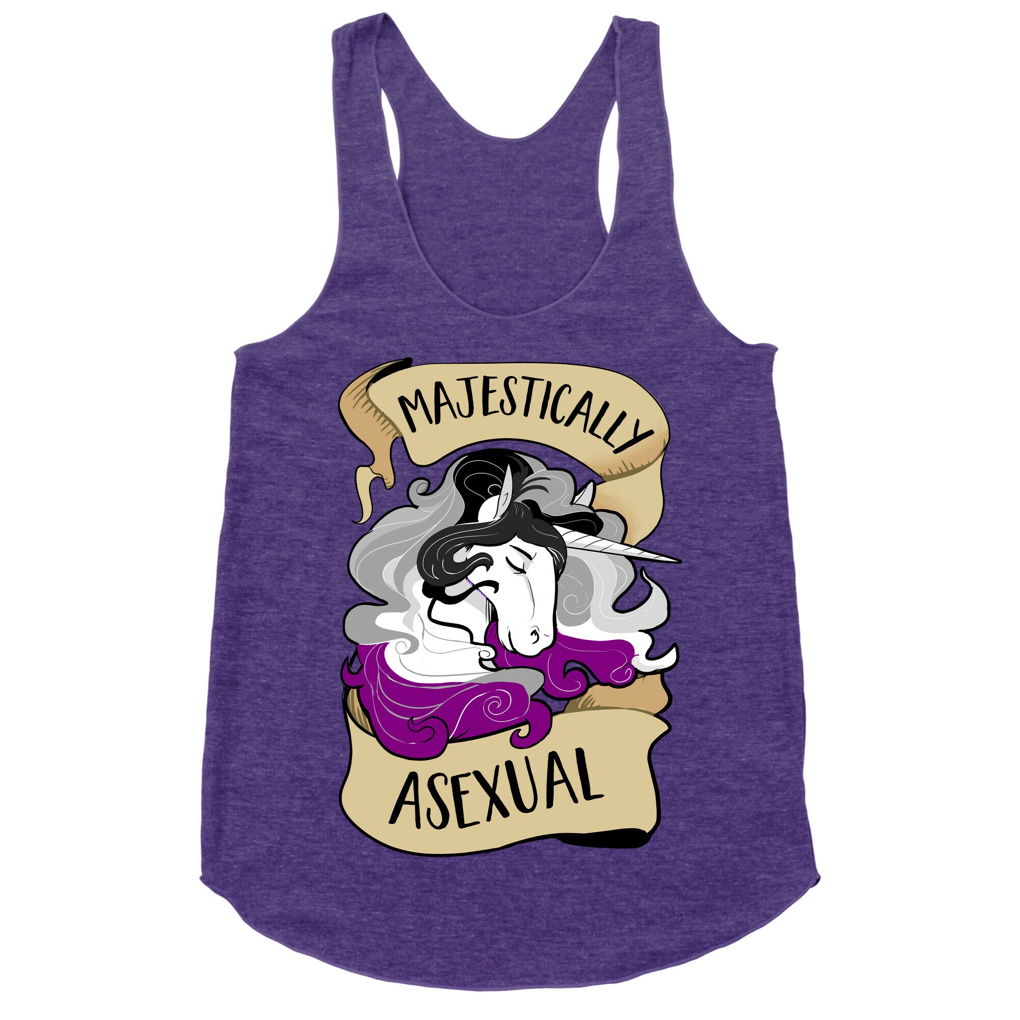 Majestically Asexual Racerback Tank