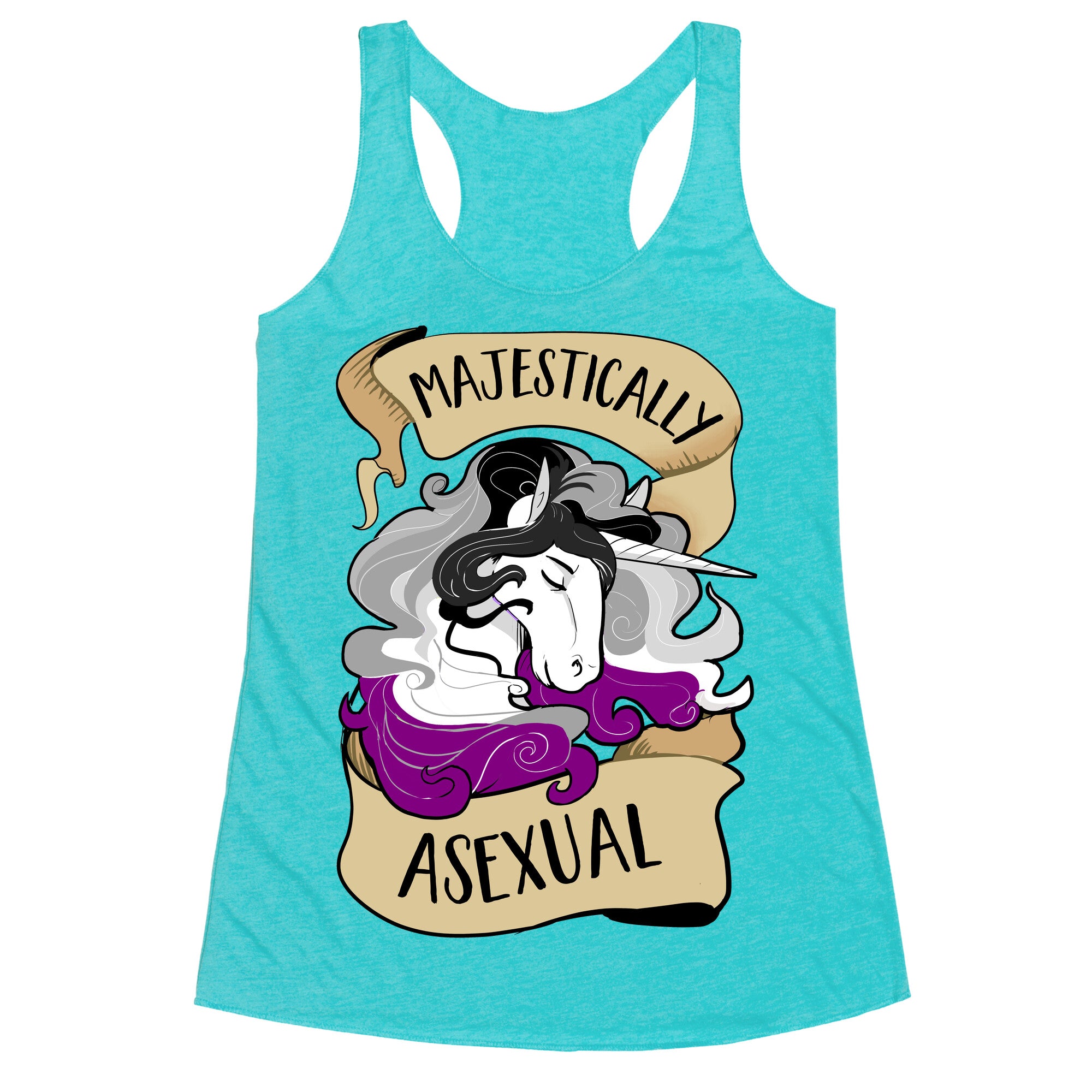 Majestically Asexual Racerback Tank