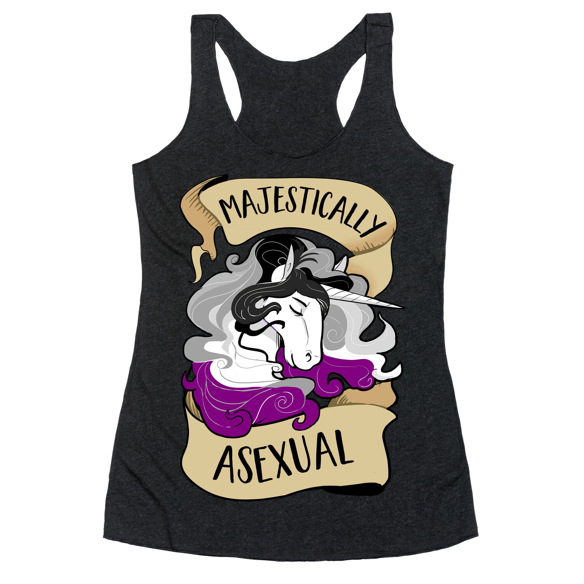 Majestically Asexual Racerback Tank