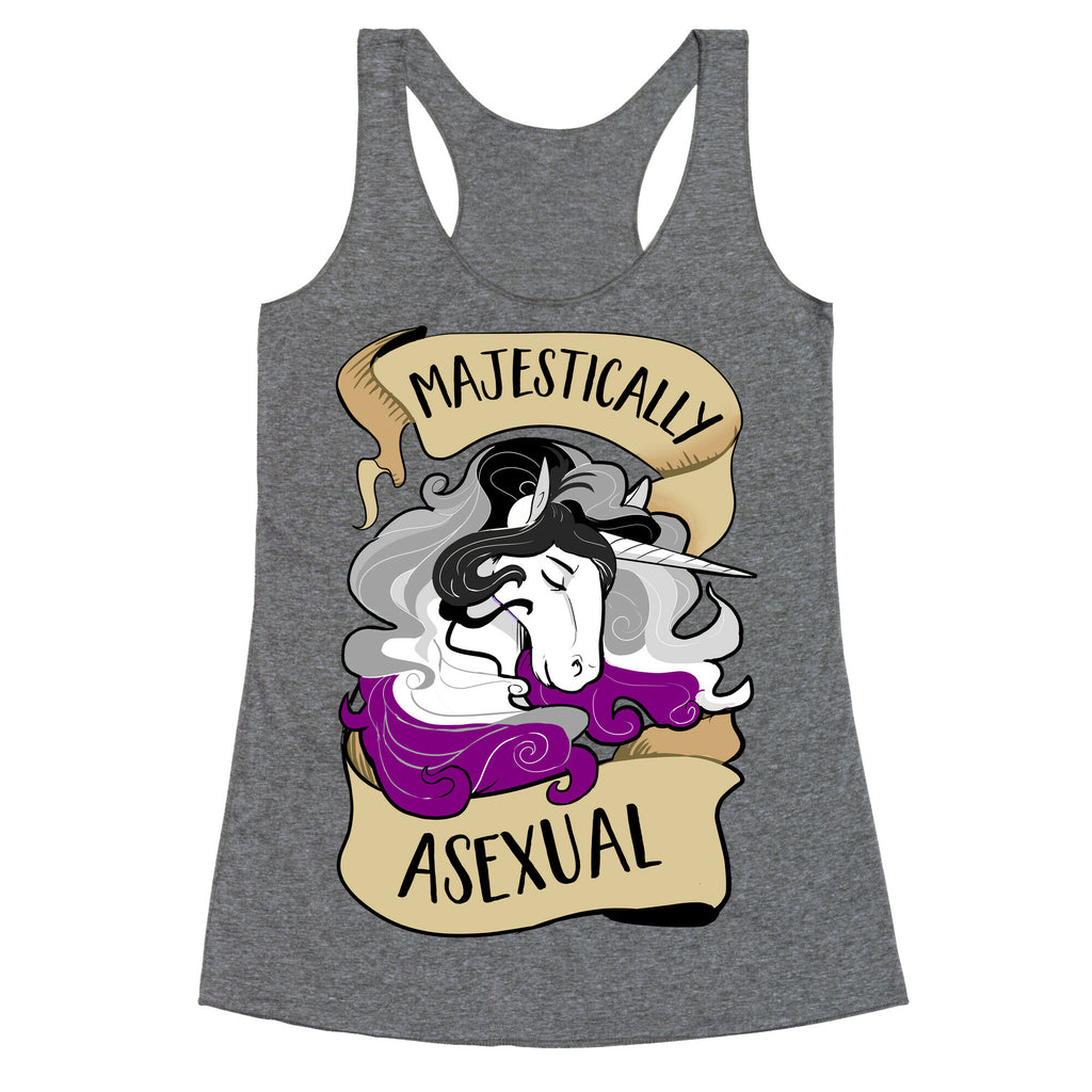 Majestically Asexual Racerback Tank