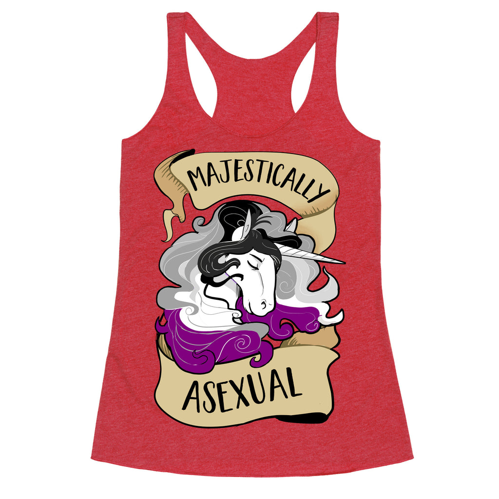 Majestically Asexual Racerback Tank