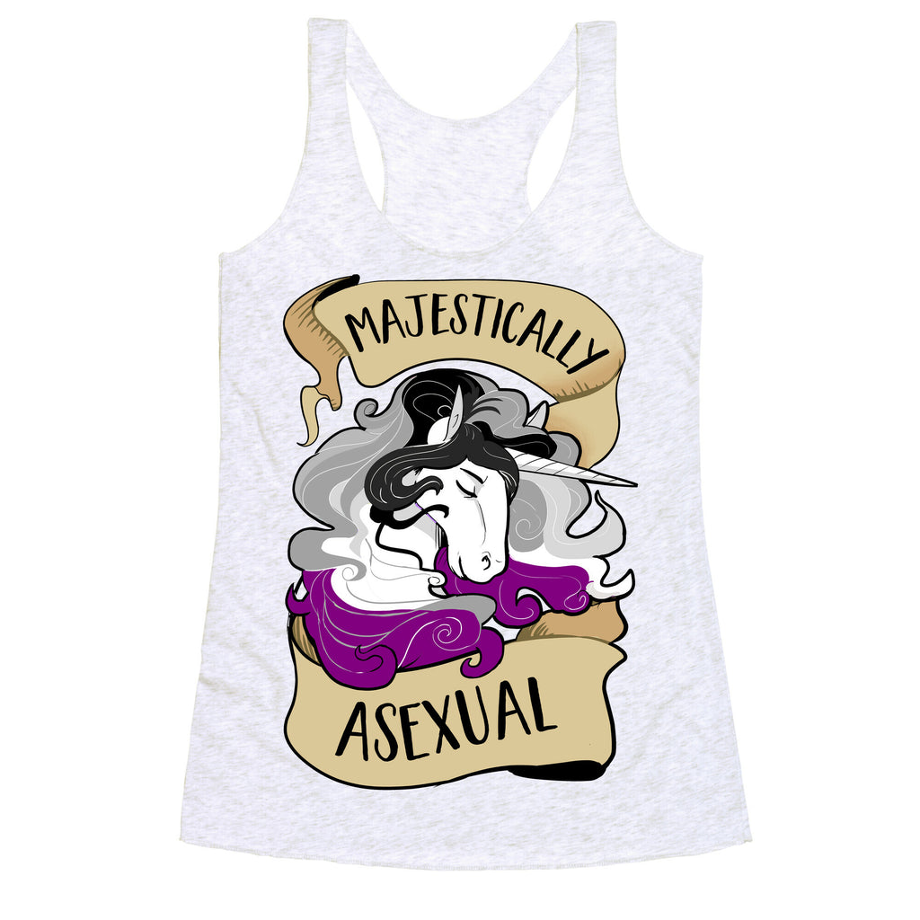 Majestically Asexual Racerback Tank