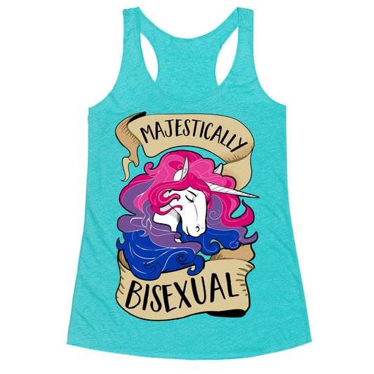 Majestically Bisexual Racerback Tank