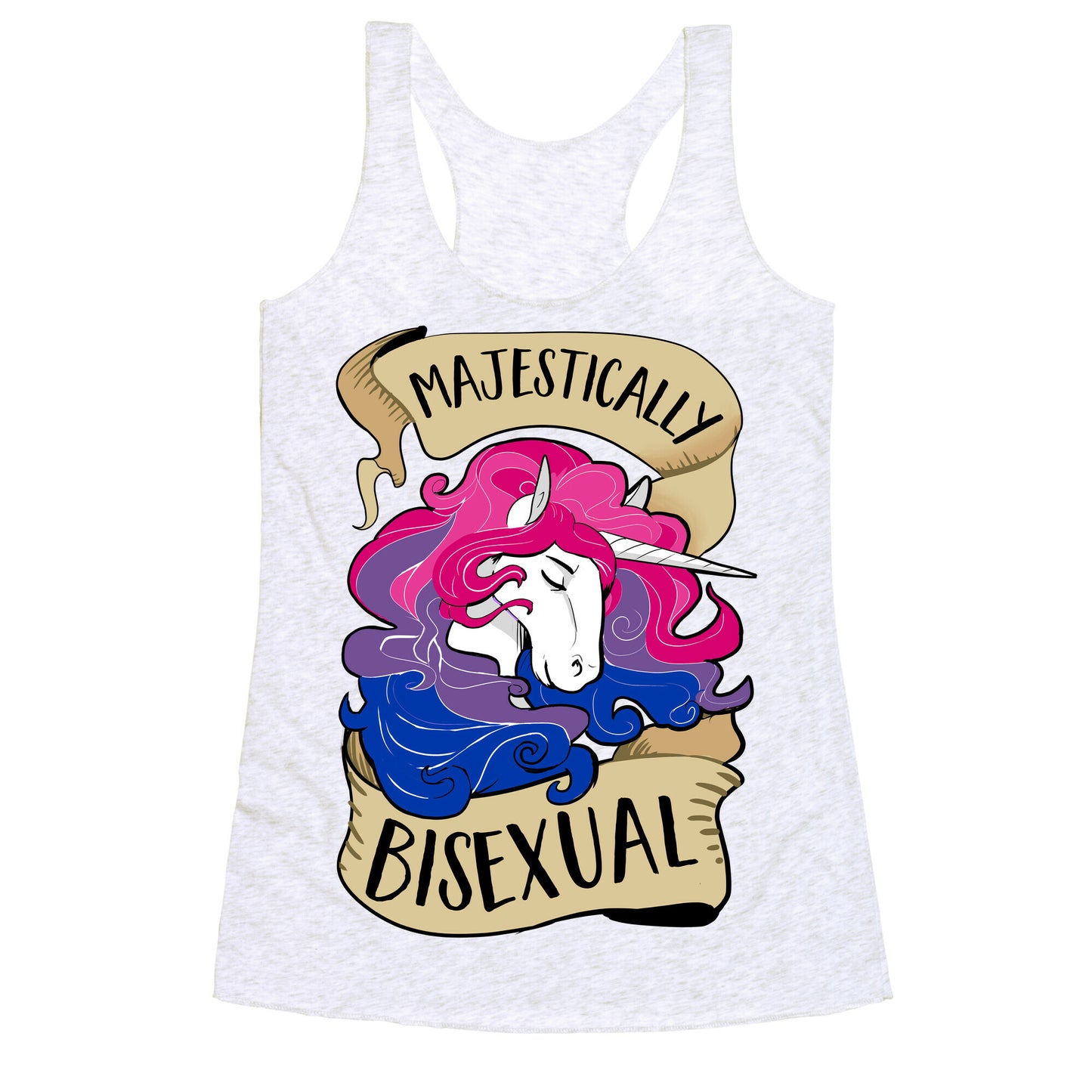 Majestically Bisexual Racerback Tank