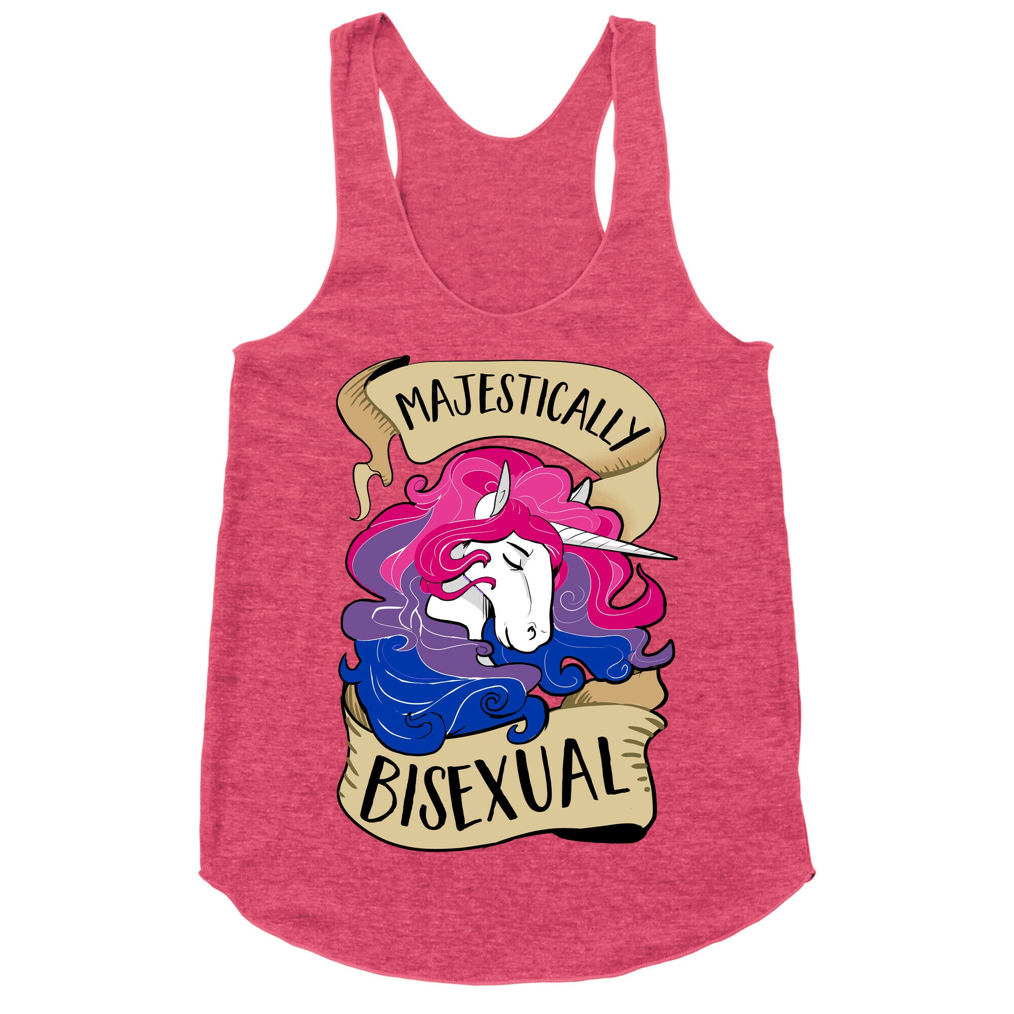 Majestically Bisexual Racerback Tank