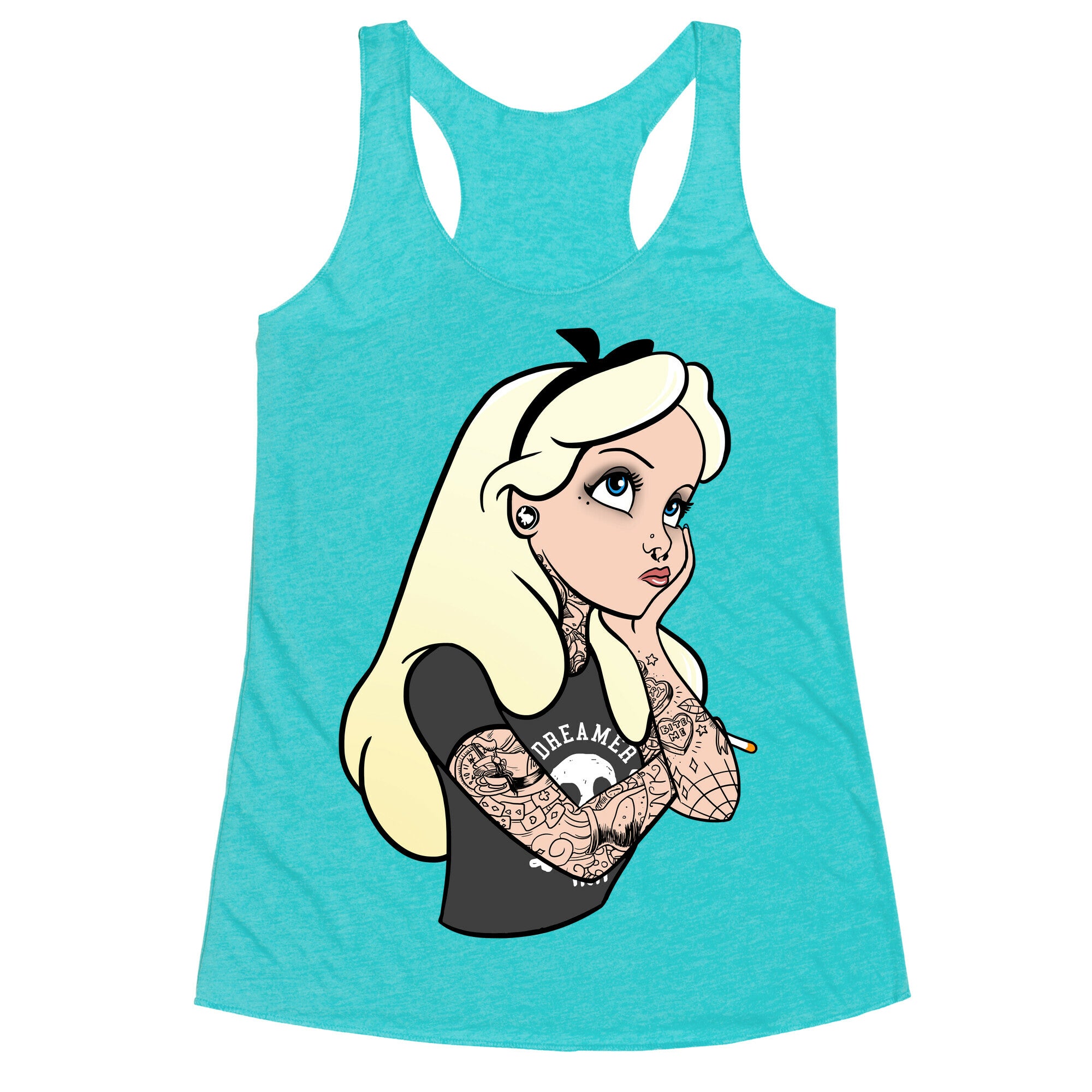 Punk Alice Parody Racerback Tank