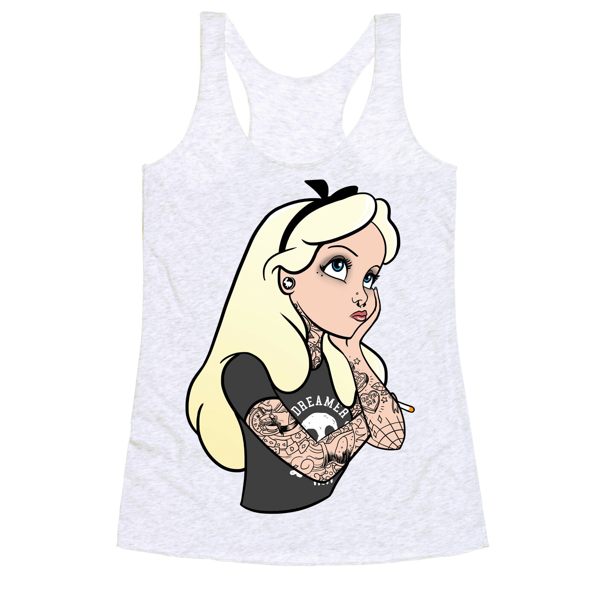 Punk Alice Parody Racerback Tank