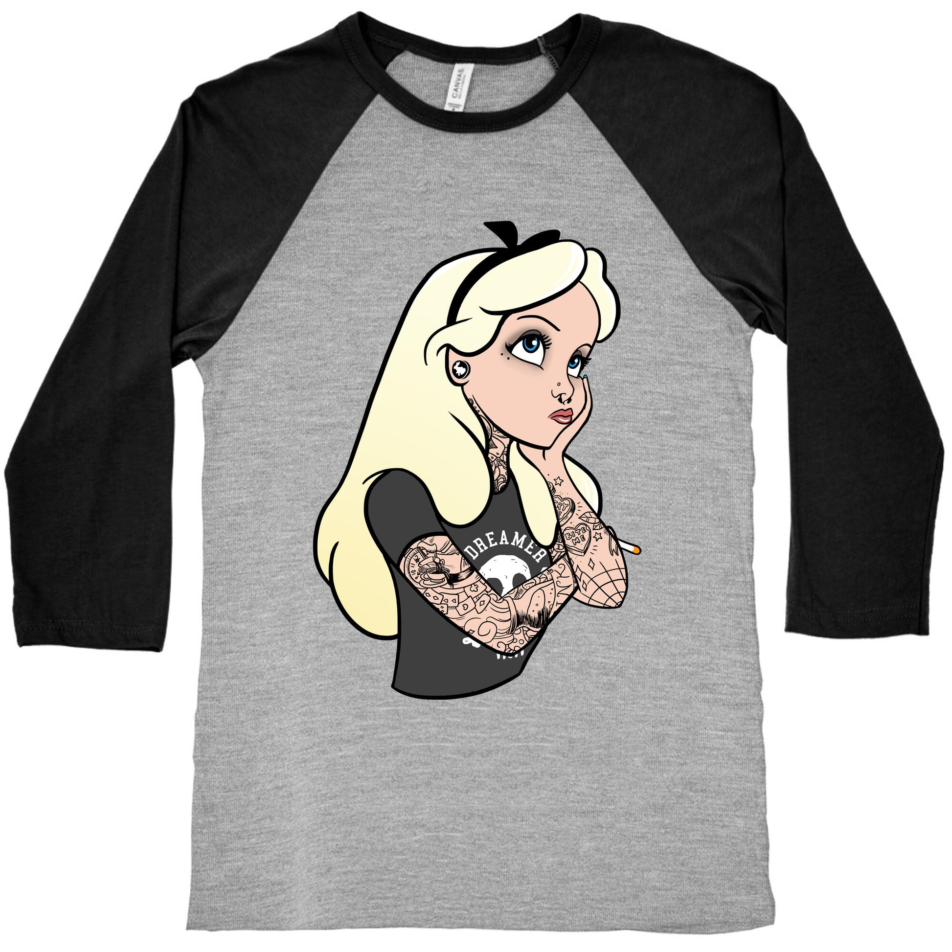 Punk Alice Parody Baseball Tee