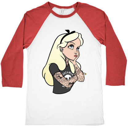 Punk Alice Parody Baseball Tee