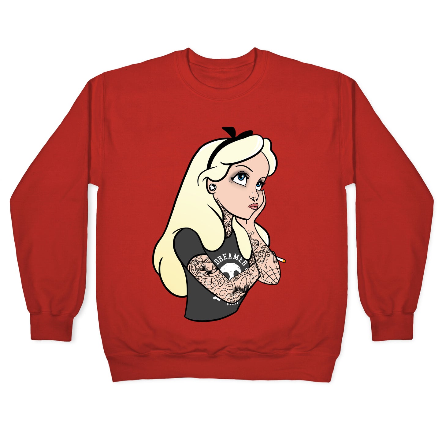 Punk Alice Parody Crewneck Sweatshirt